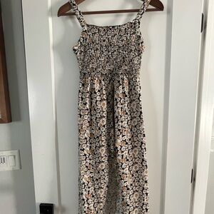 Art Class Black and White Smocked Top